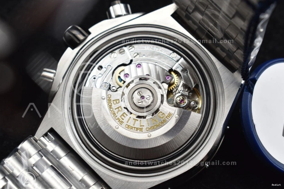 Black A7750 on SS 1:1 Chronomat Dial 44mm Edition BLSF Best B01 SS Bracelet 1105